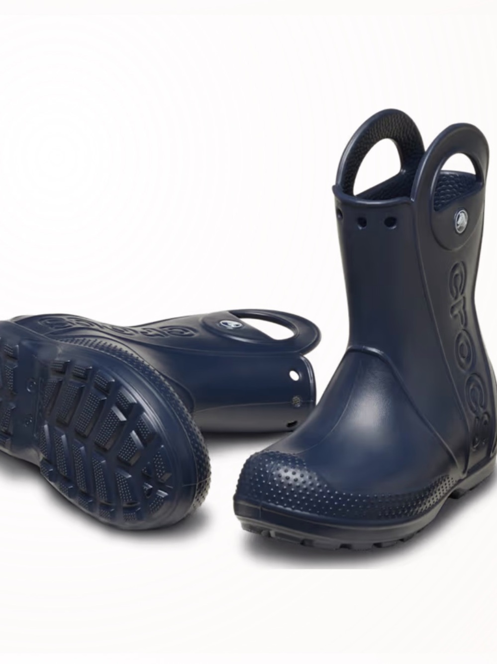 Crocs blue handle it rain boots unisex size Junior 2 waterproof